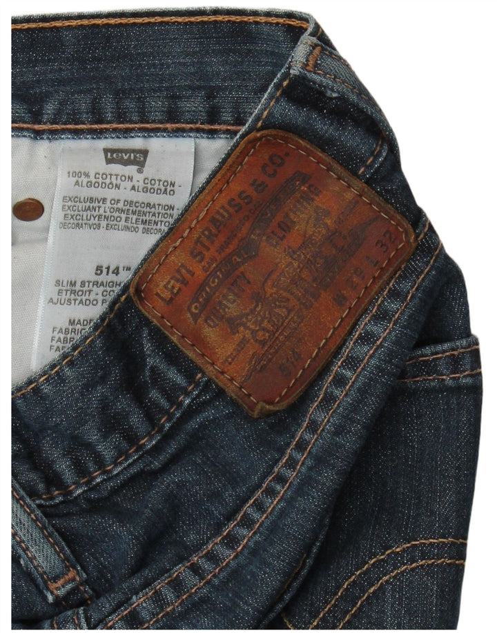Levi's Mens 514 Straight Slim Jeans W29 L32 Blue Cotton