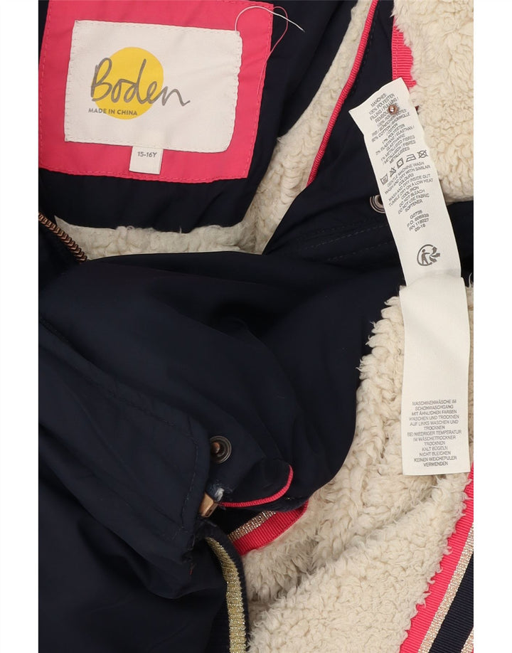 BODEN Giacca imbottita Sherpa per ragazze 15-16 anni in poliestere blu navy