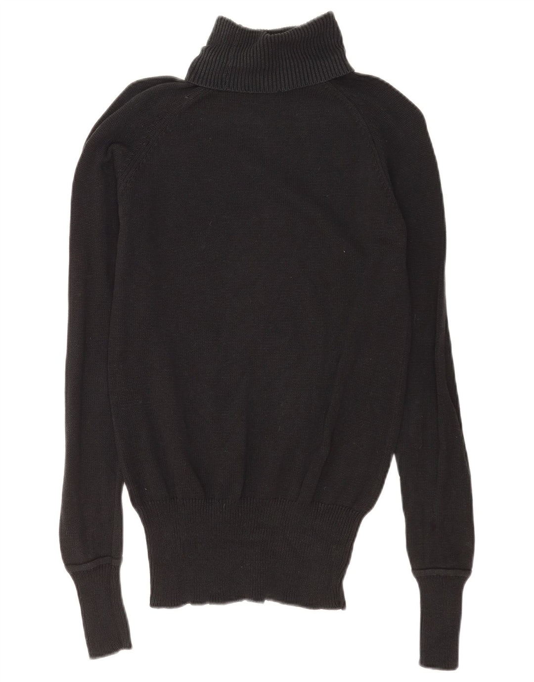 Maglione maglione a collo alto da donna Zara UK 14 cotone blu navy medio
