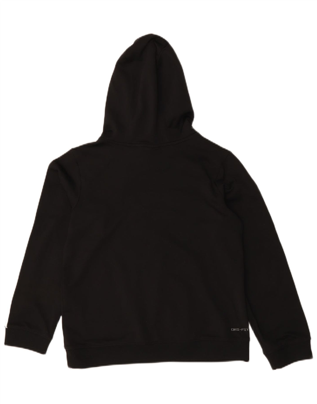 Nike Boys Graphic Hoodie Jumper 12-13 Years Large Black Polyester