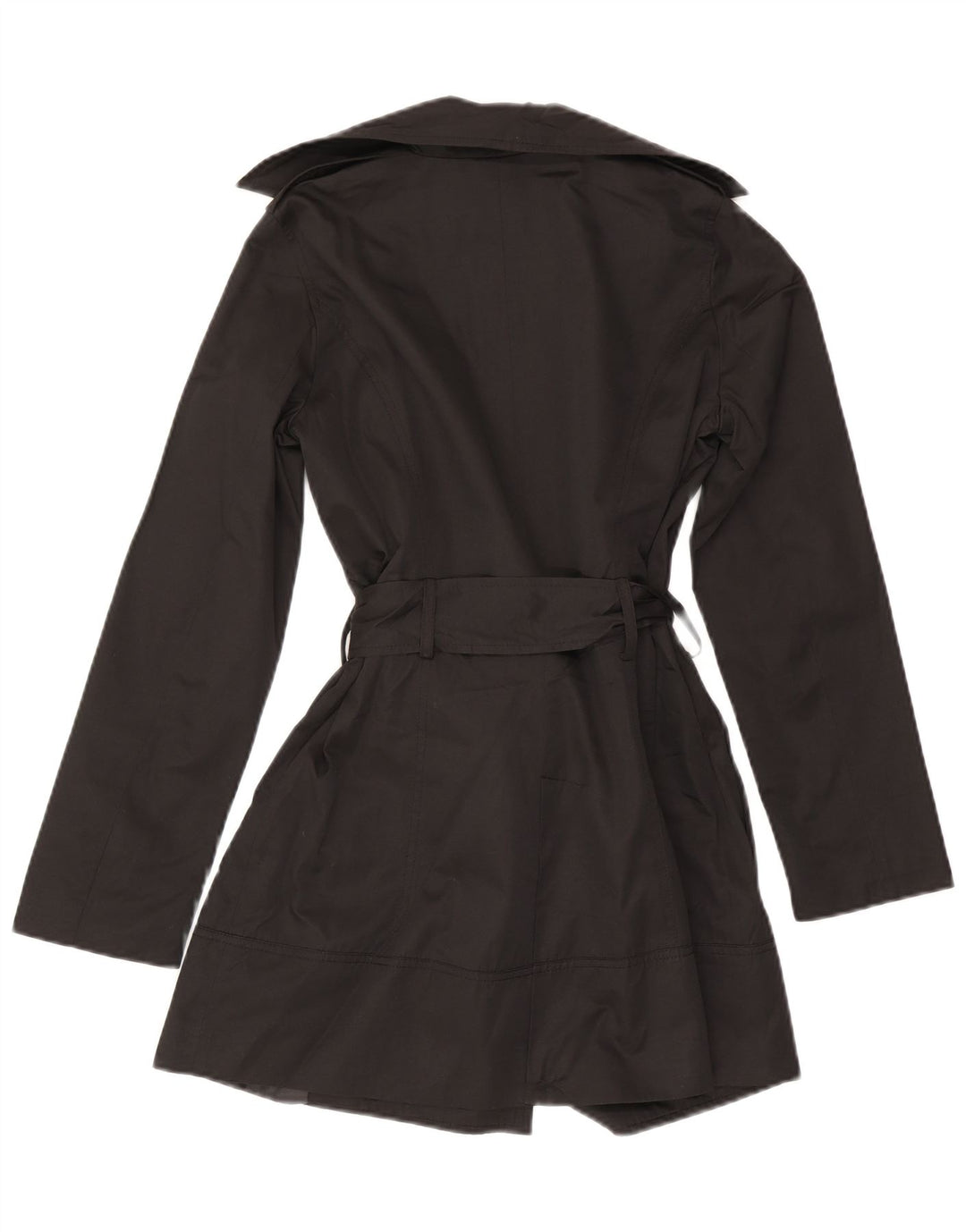 Zara Womens Overcoat UK 10 Small Black Polyester