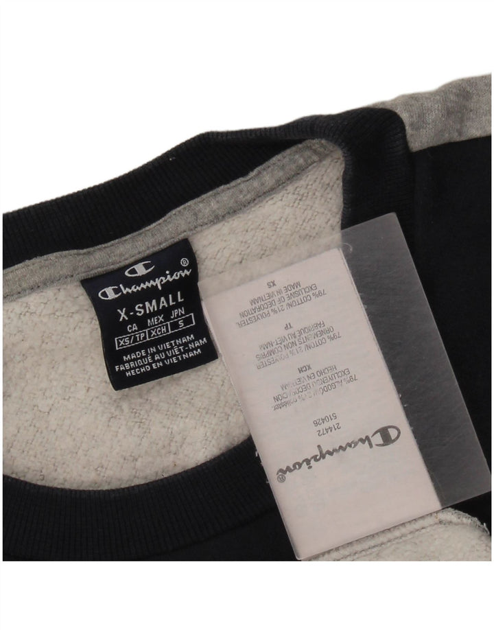 Champion Herren-Sweatshirt-Pullover XS Mehrfarbige Colourblock-Baumwolle