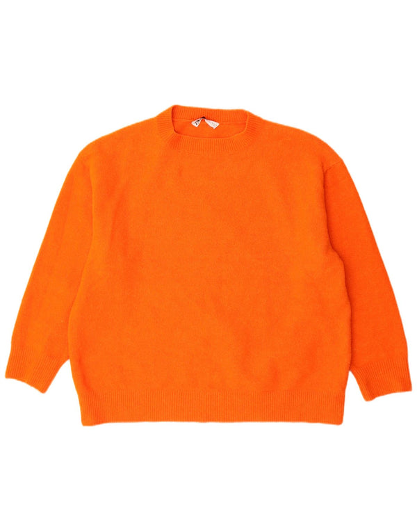 Pulover supradimensionat pentru femei Zara, cu gâtul turn, UK 14, portocaliu mediu acrilic