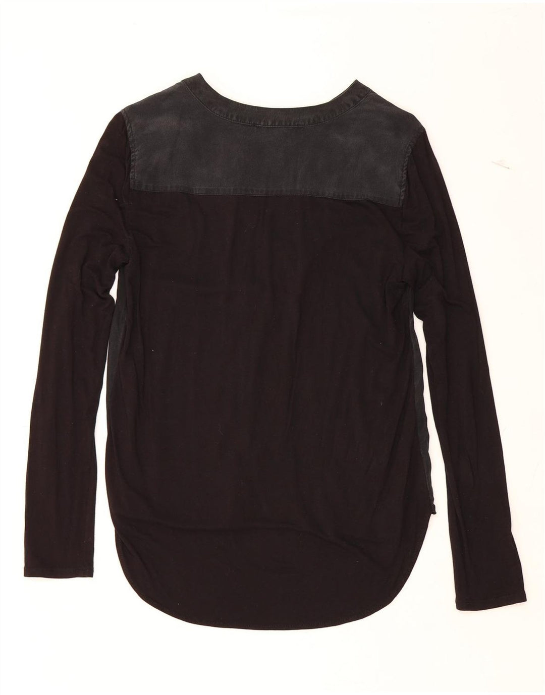 ZARA Womens Oversized Long Sleeve Blouse Top UK 10 Small Black Colourblock Vintage Zara and Second-Hand Zara from Messina Hembry 