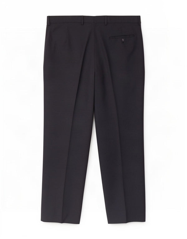 Pantaloni da abito dritti da uomo Marks & Spencer W36 L31 gessato blu navy