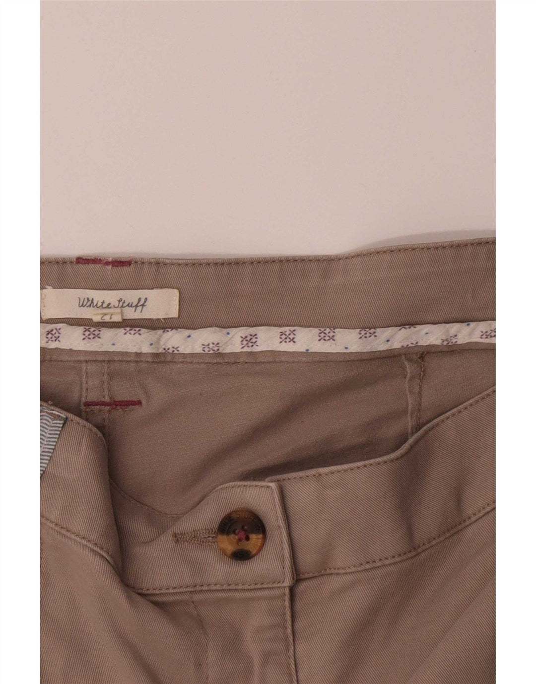 White Stuff Womens Shorts UK 12 Medium W34 Beige Cotton
