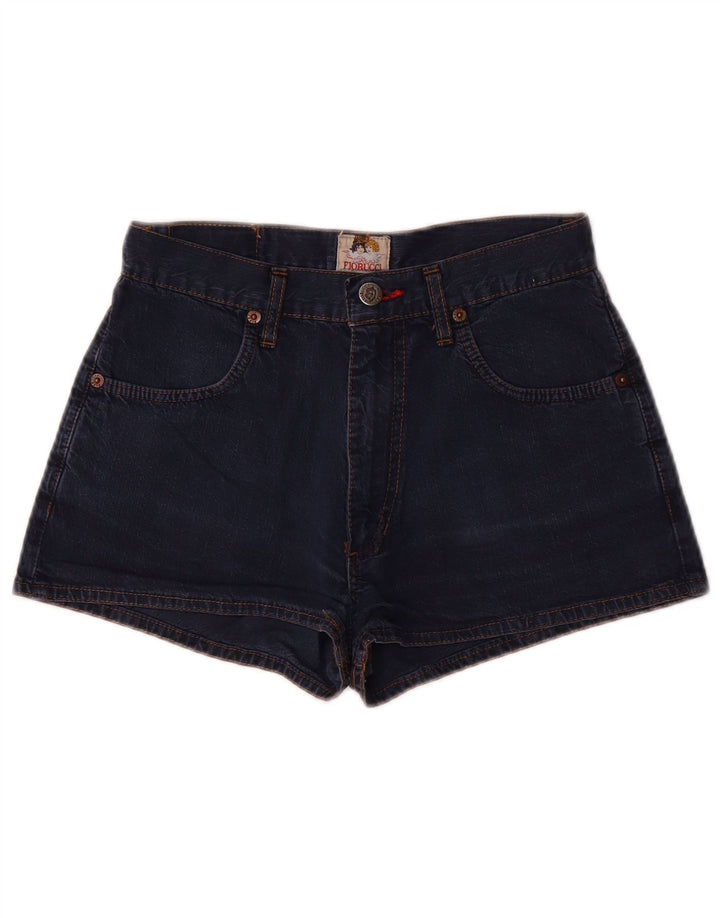 Fiorucci Womens Denim Shorts W26 Small  Navy Blue Cotton