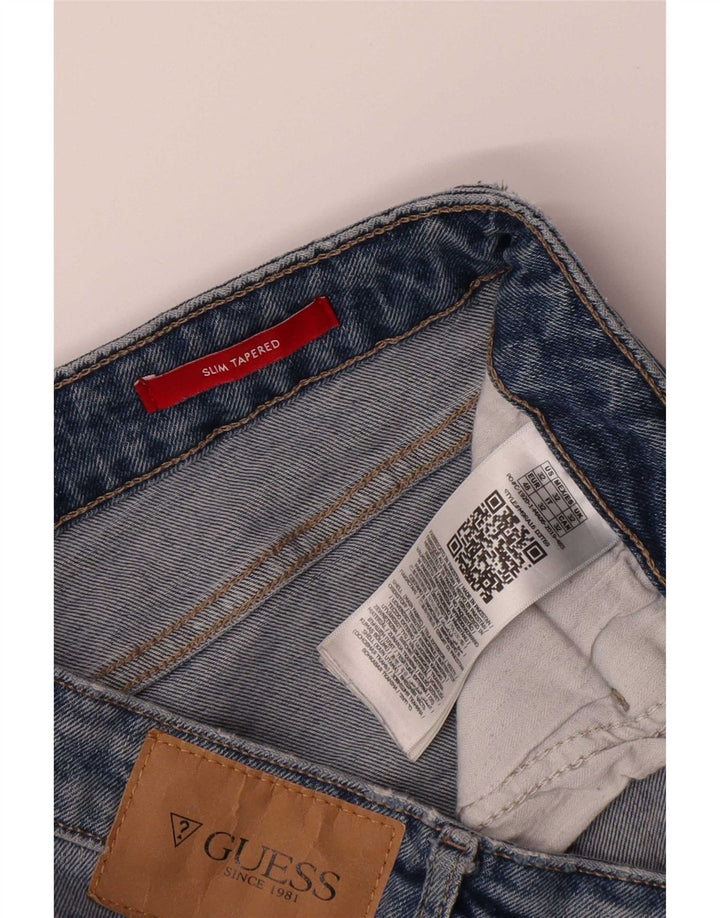 Jeans Guess slim affusolati da donna W32 L34 poliestere blu