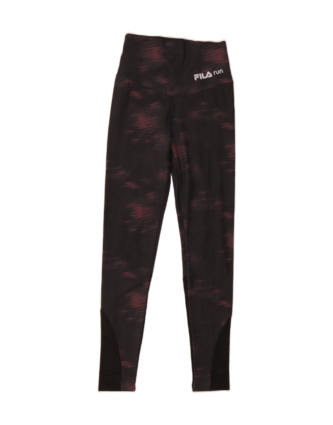 FILA Womens Graphic Leggings UK 4 XS  Black Tie Dye Polyester Vintage Fila and Second-Hand Fila from Messina Hembry 