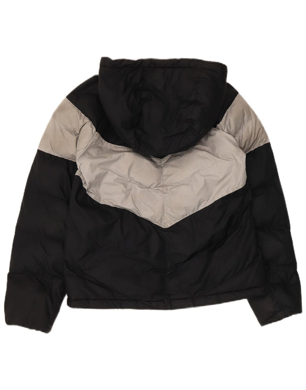 Giacca imbottita con cappuccio Nike da ragazzo 12-13 anni Large Black Colourblock