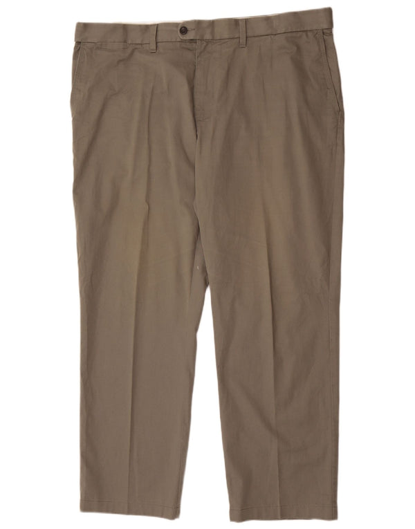 Pantaloni chino dritti da uomo Marks & Spencer W44 L31 cotone kaki