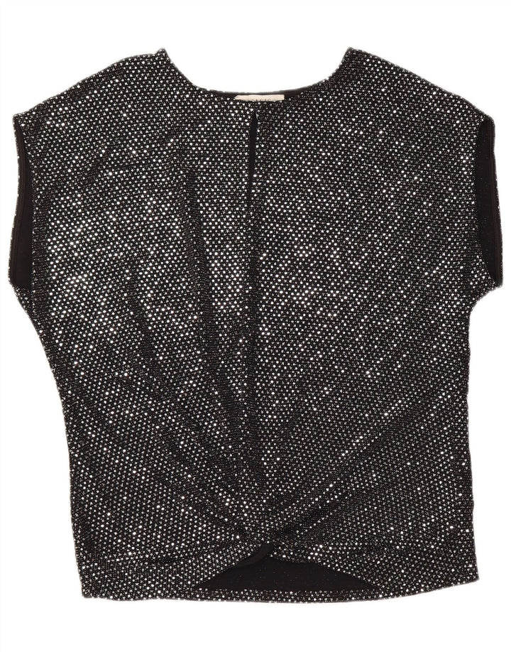 OASIS Damebluse Top UK 14 Medium Sort Polyamid