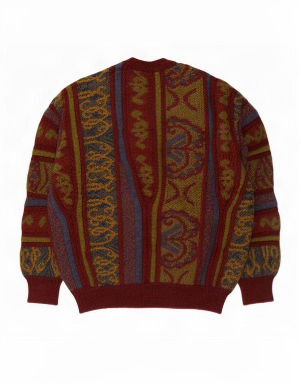 Umberto Vallati Mens Crew Neck Jumper Sweater IT 54 XL Multicoloured
