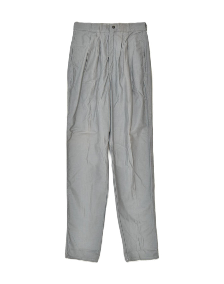 MIF Womens High Waist Suit Trousers IT 38 Small W32 L25 Grey Cotton | Vintage | Thrift | Second-Hand | Used Clothing | Messina Hembry 