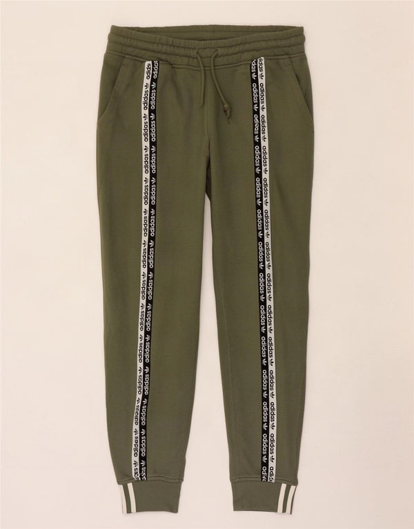 Γυναικεία αθλητική φόρμα Adidas Παντελόνι Joggers UK 12 Medium Khaki Colourblock