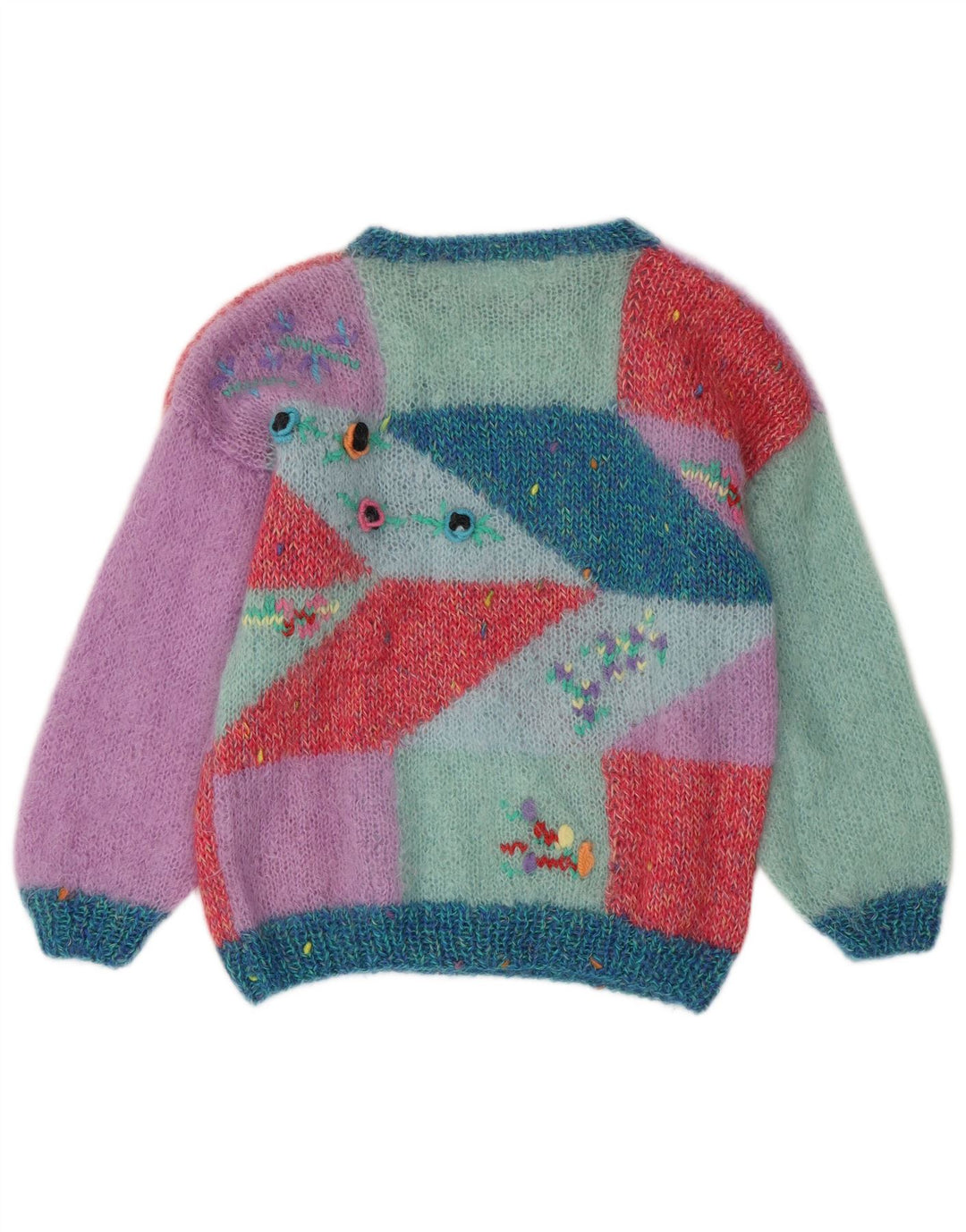 Vintage Womens Crew Neck Jumper Sweater UK 16 Large Multicoloured