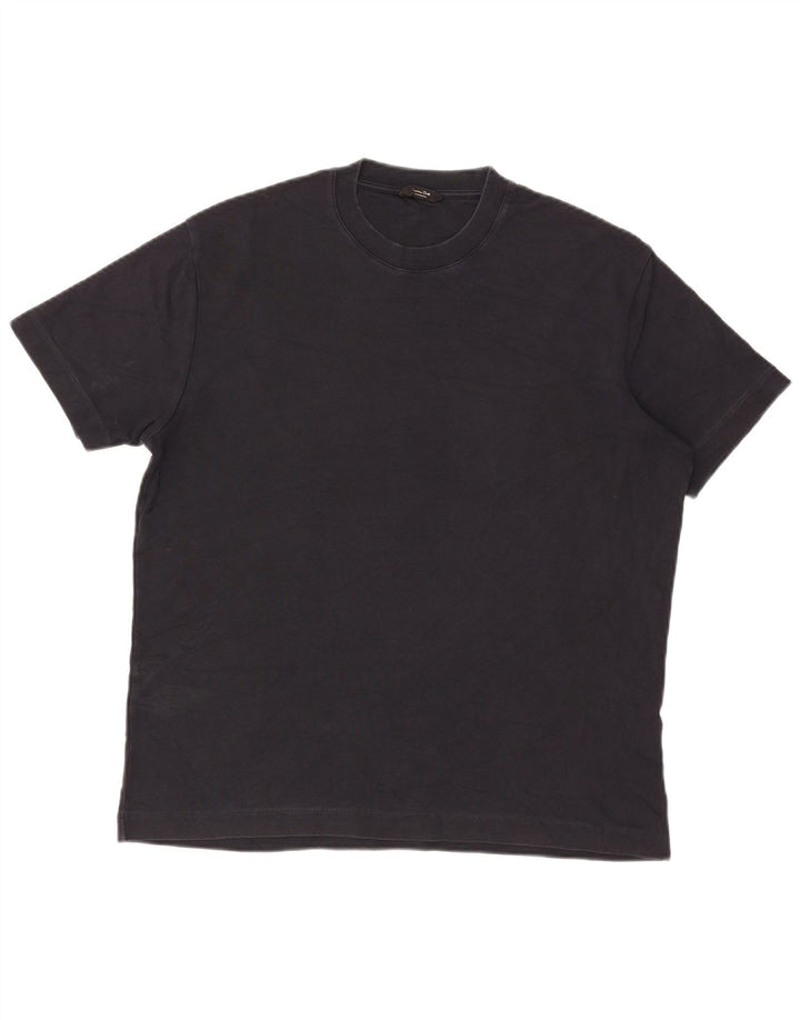 Massimo Dutti Herre T-Shirt Top Medium Sort Bomuld