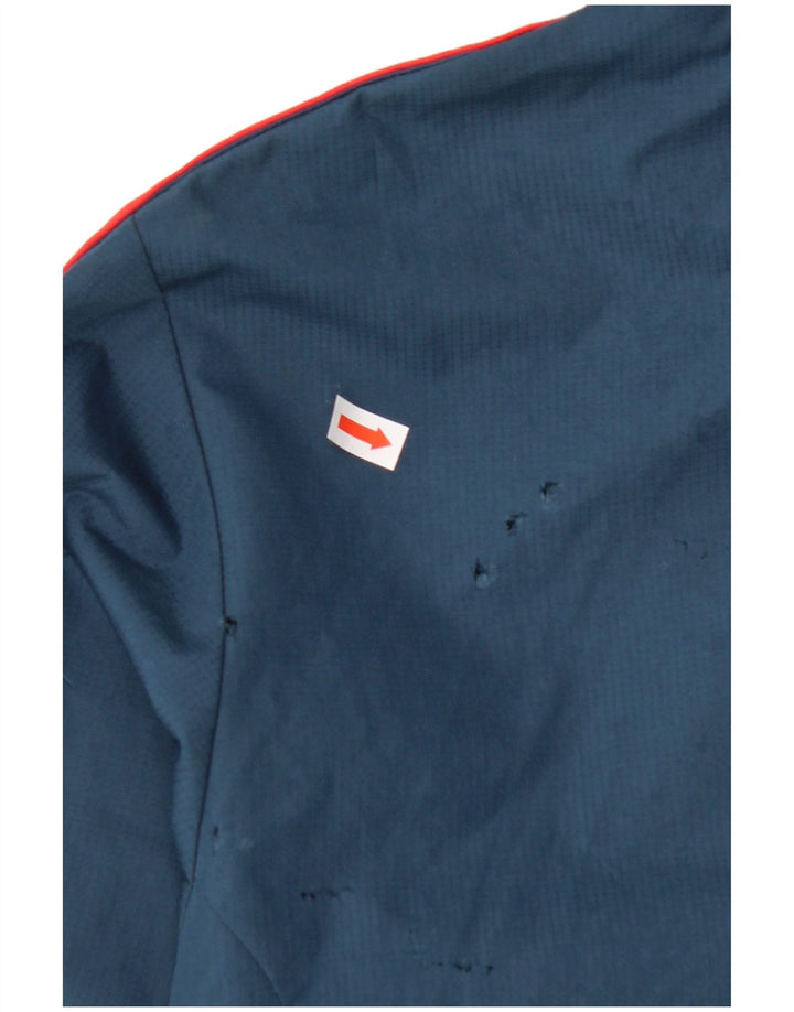 ADIDAS Boys Munster Rugby Hooded Rain Jacket 13-14 Years Blue Polyester