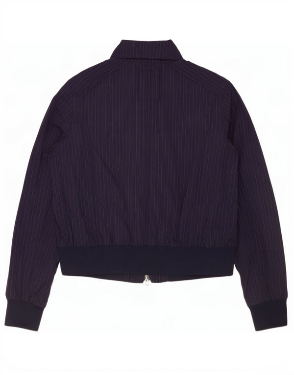 Playlife Womens Bomber Jacket UK 16 Stor marineblå stribet polyester