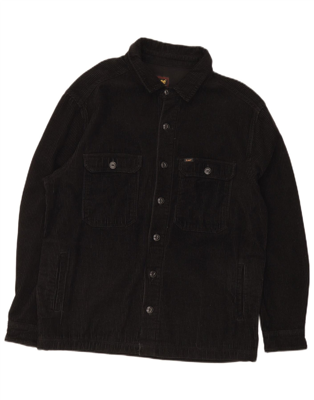Lee Mens Corduroy Jacket UK 36 Small Black Cotton