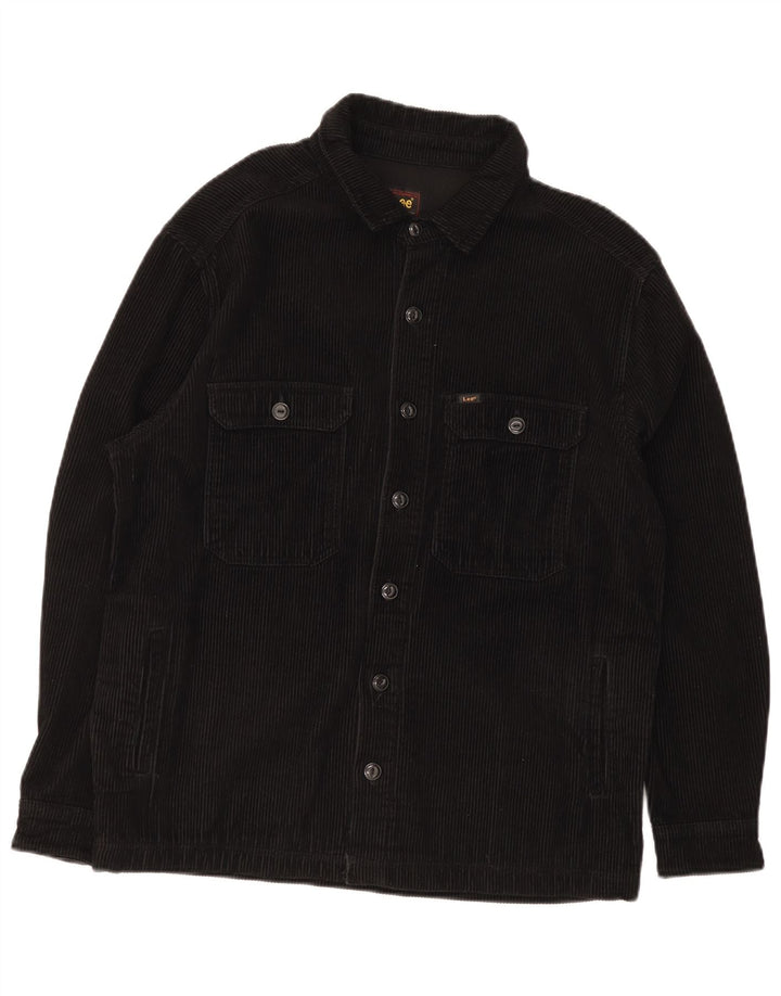 Lee Mens Corduroy Jacket UK 36 Small Black Cotton