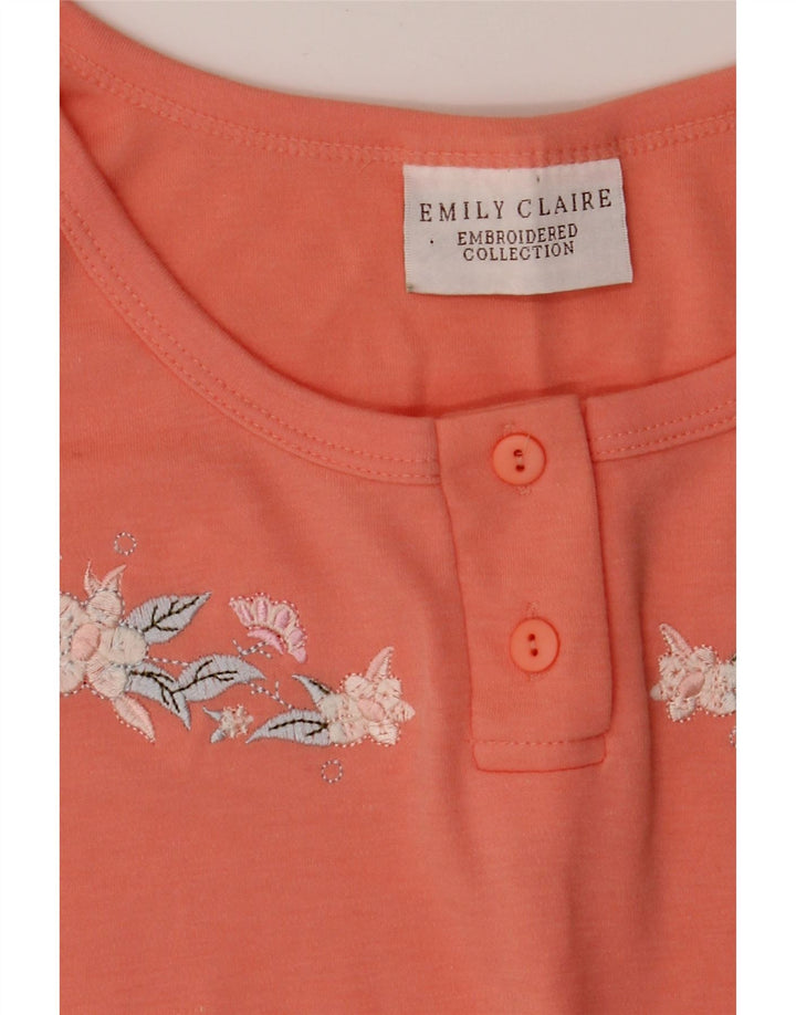 VINTAGE Womens Vest Top UK 16 Large Pink Floral Polyester Vintage Vintage and Second-Hand Vintage from Messina Hembry 
