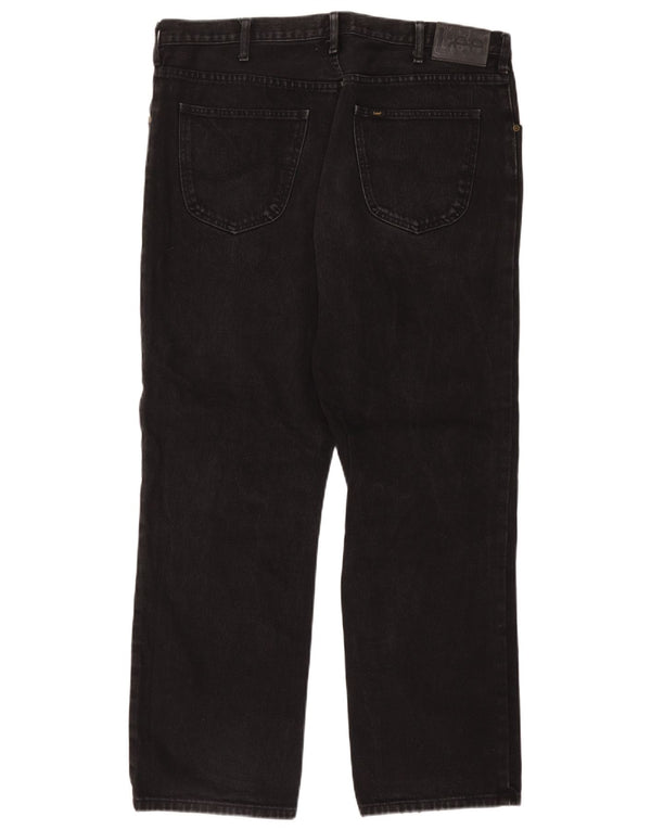 Lee Mens Brooklyn Straight Jeans W40 L32 Crni pamuk
