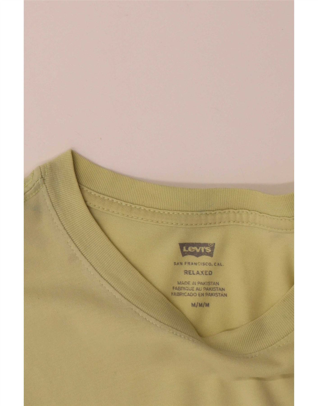 Levi's Tee-Shirt Relaxed Homme Jaune Moyen Coton