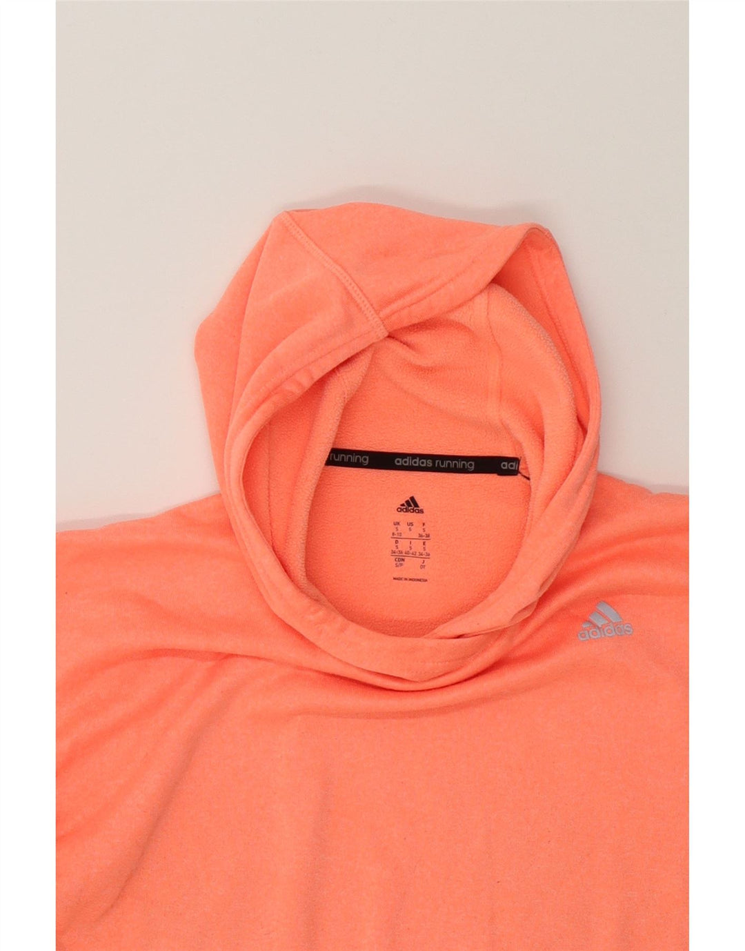 ADIDAS Womens Hoodie Jumper UK 8/10 Small Orange Polyester Vintage Adidas and Second-Hand Adidas from Messina Hembry 