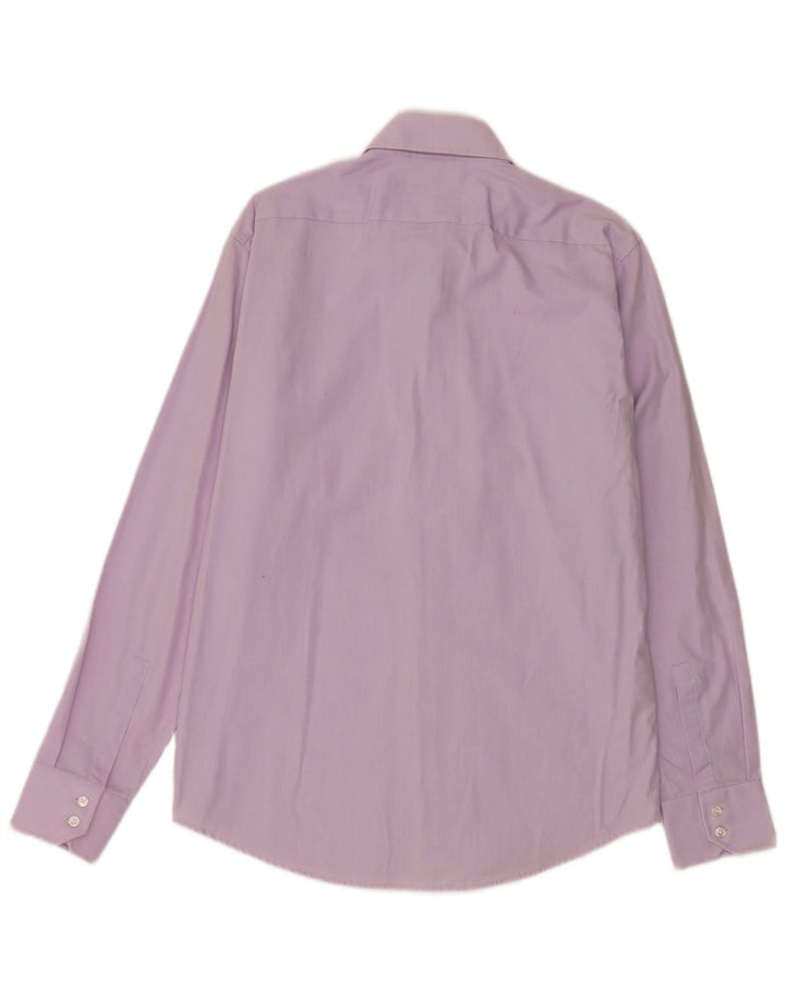 Hugo Boss Mens Regular Fit Shirt Size 4015 3/4  Medium Purple Cotton