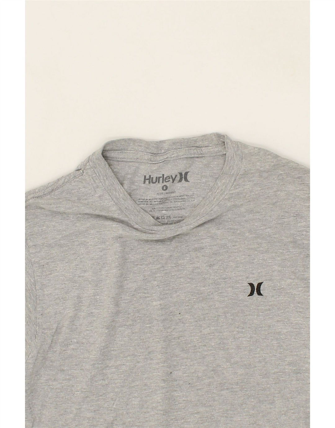HURLEY Mens T-Shirt Top Small Grey Cotton Vintage Hurley and Second-Hand Hurley from Messina Hembry 