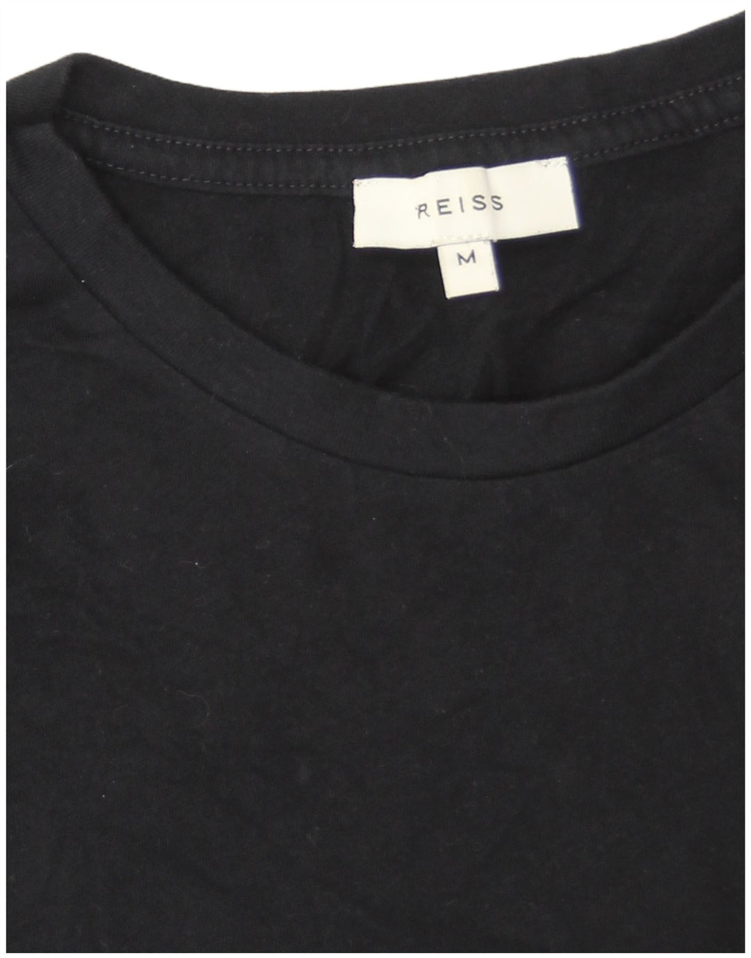 Reiss Mens T-Shirt Top Medium Navy Blue Cotton