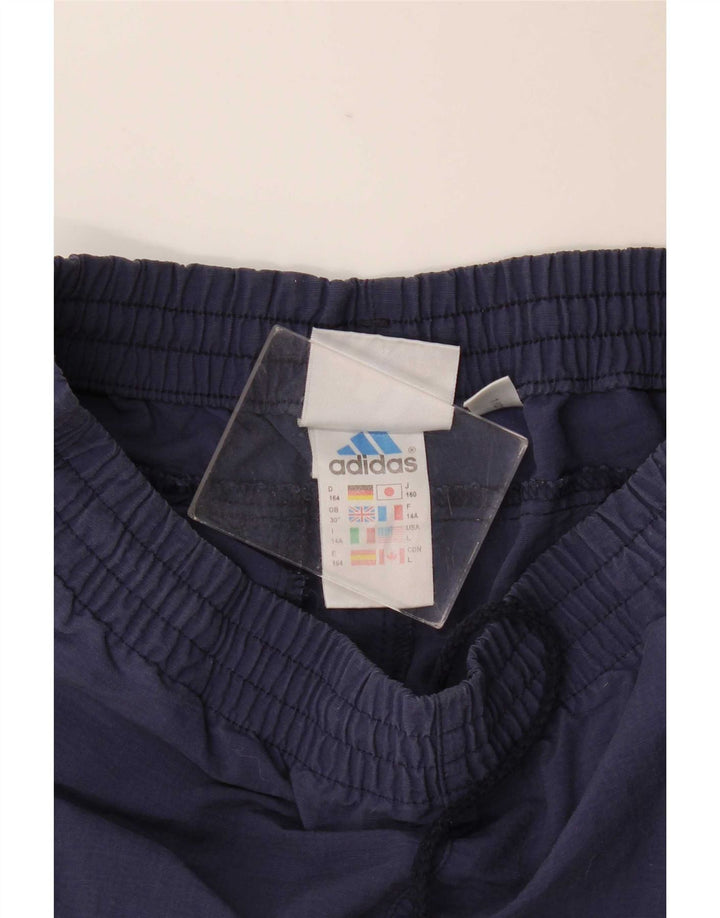 Adidas Boys Tracksuit Trousers 13-14 Years Navy Blue Polyamide
