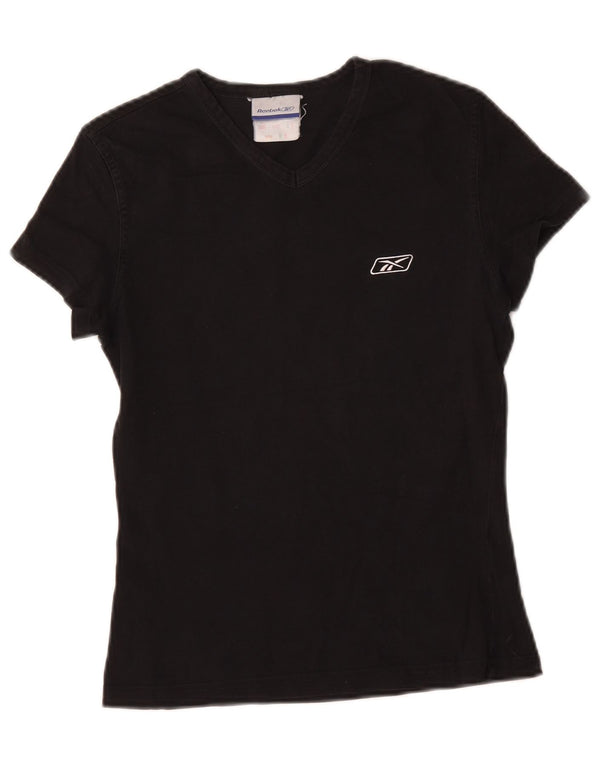 Reebok Damen T-Shirt Top UK 12 Medium Schwarz