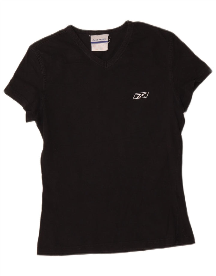 Reebok Dame T-Shirt Top UK 12 Medium Sort