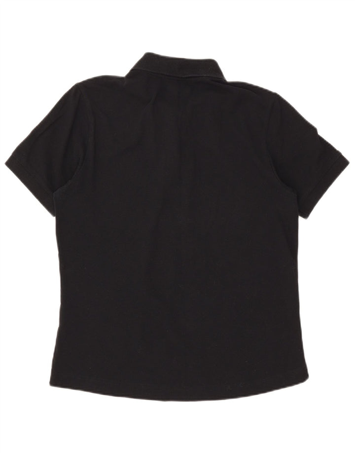 Kappa Womens Polo Shirt UK 14 Medium Black Cotton