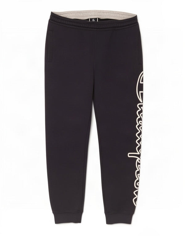 Pantaloni da tuta con grafica da uomo Champion, pantaloni da jogging, grandi, in cotone blu navy