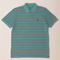 Polo da uomo James Pringle in cotone a righe blu medio