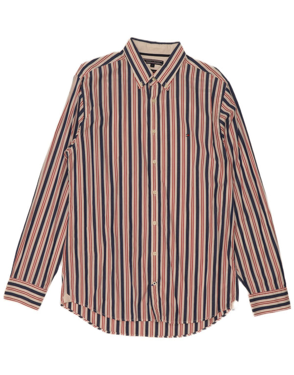Tommy Hilfiger Uomo New York Fit Camicia Grande Cotone a Righe Multicolori