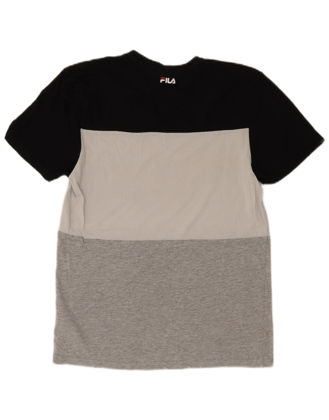 Fila Mens Graphic T-Shirt Top Small Multicoloured Colourblock Cotton