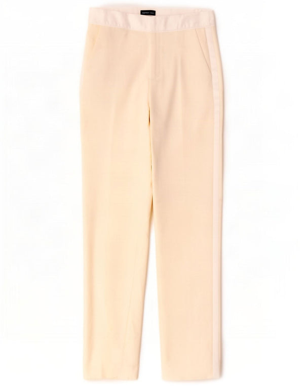 Zara Γυναικείο Ψηλόμεσο Παντελόνι Chino XS W24 L28 Off White Colourblock