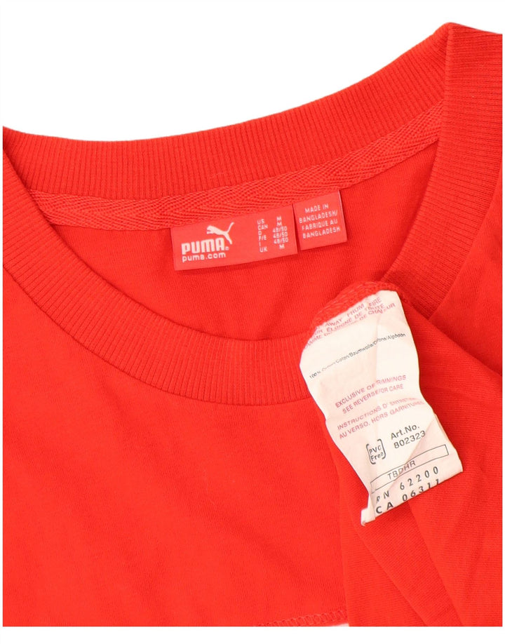 Puma Herren Grafik-Weste-Top aus mittelroter Colourblock-Baumwolle
