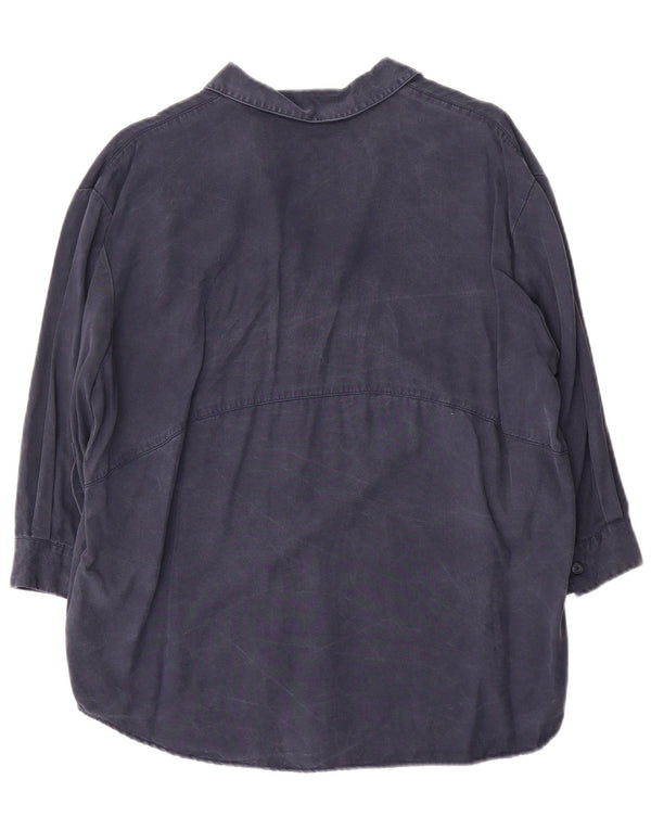 Bluză supradimensionată Jack Wills pentru femei cu mâneci 3/4, UK 6 XS, bleumarin, Lyocell