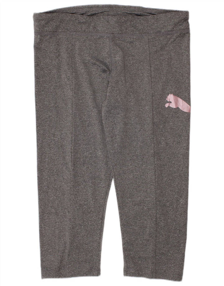 Puma Girls Grafiske Leggings 12-13 år Stor Grå Polyester