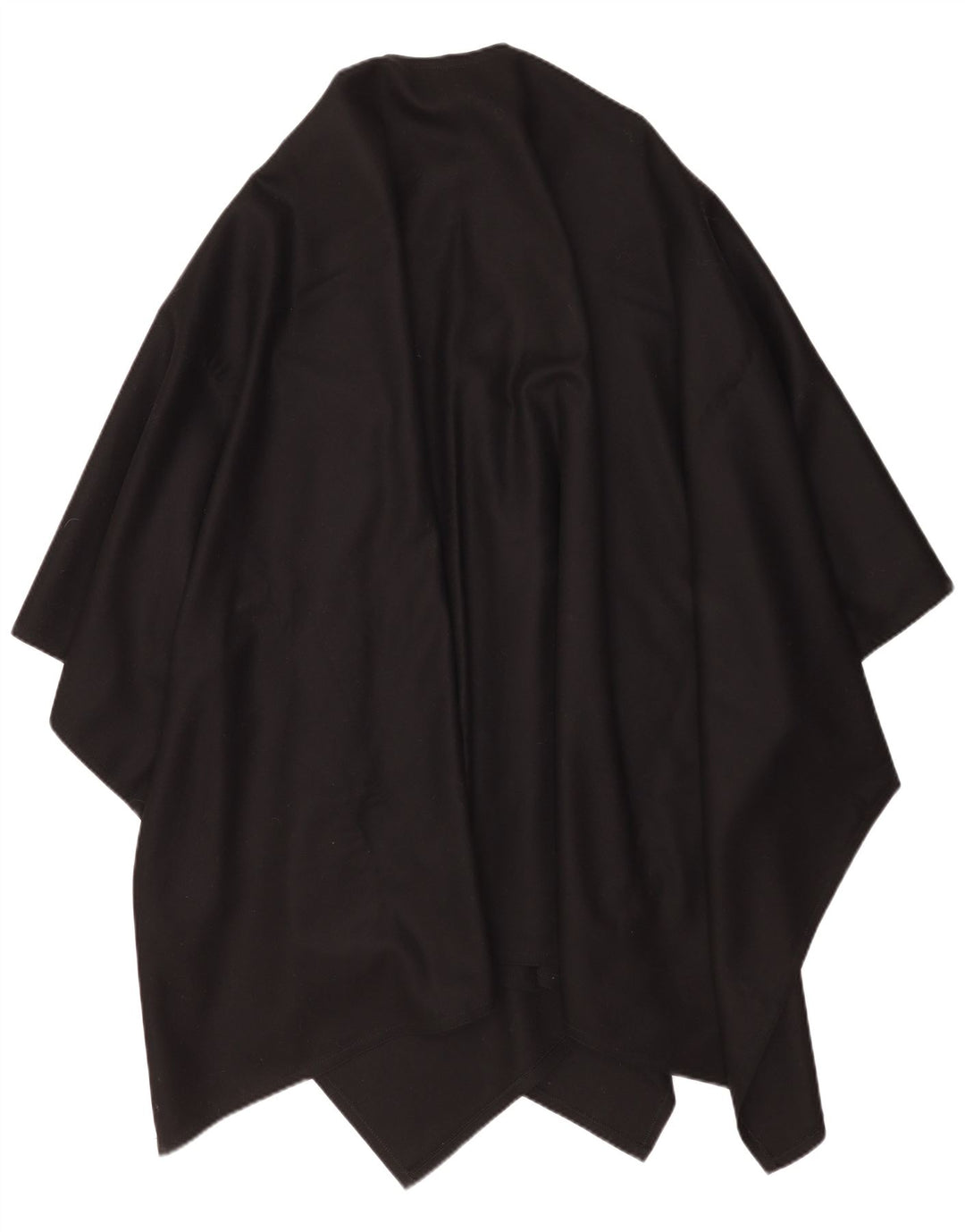 Vintage Womens Asymmetric Poncho Jumper One Size Black Wool