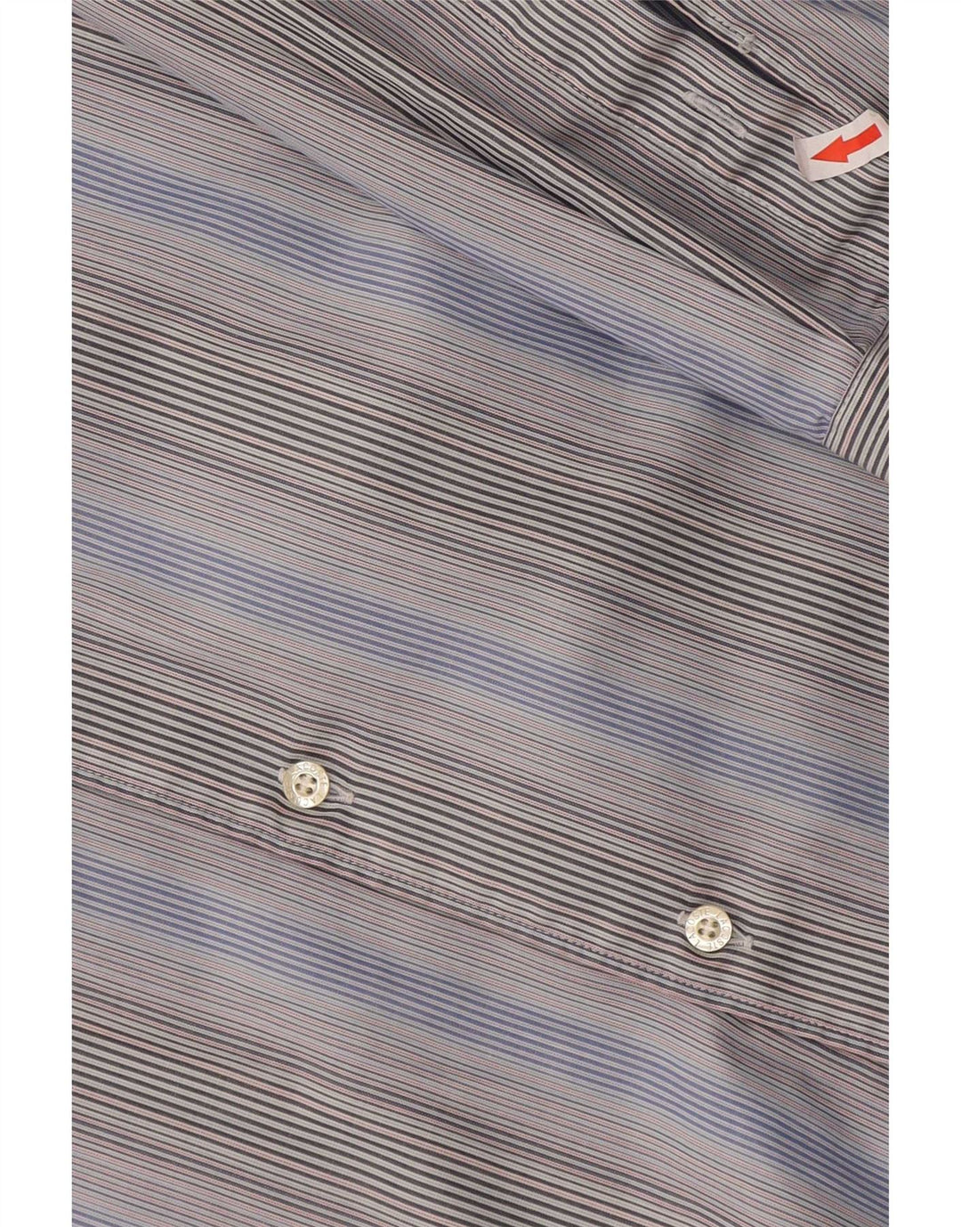 Lacoste Mens Shirt Size 44 XL Blue Striped Cotton