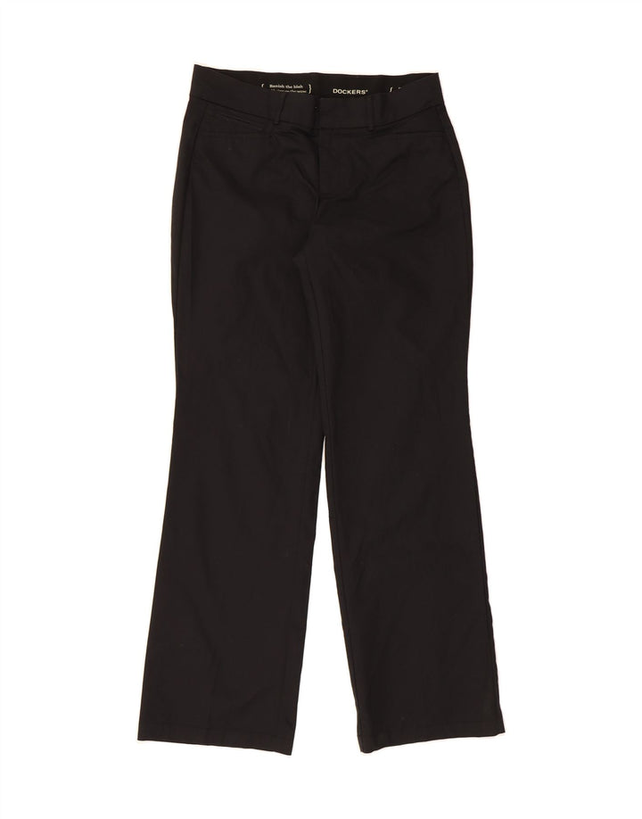 DOCKERS Womens Straight Casual Trousers W30 L32 Black Vintage Dockers and Second-Hand Dockers from Messina Hembry 