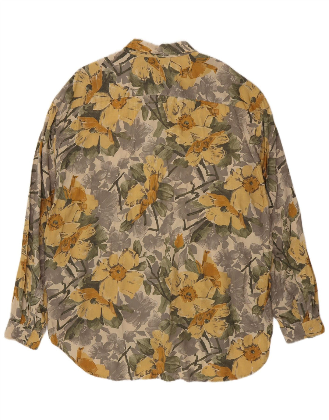 Key West Herrenhemd XL, mehrfarbig, Blumenmuster, Viskose