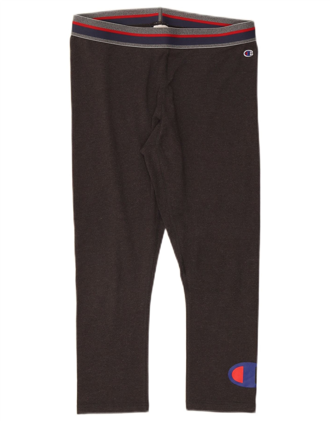 Champion Womens Graphic Capri Leggings UK 12 Medium Brown Cotton