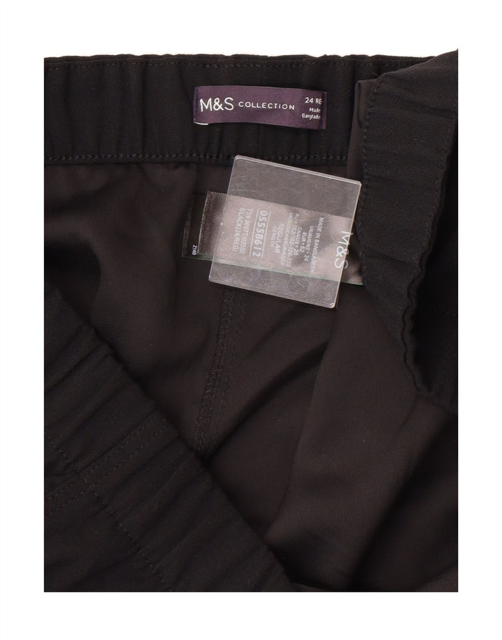 MARKS & SPENCER Womens Regular Fit Casual Shorts UK 24 4XL  Black Vintage Marks & Spencer and Second-Hand Marks & Spencer from Messina Hembry 